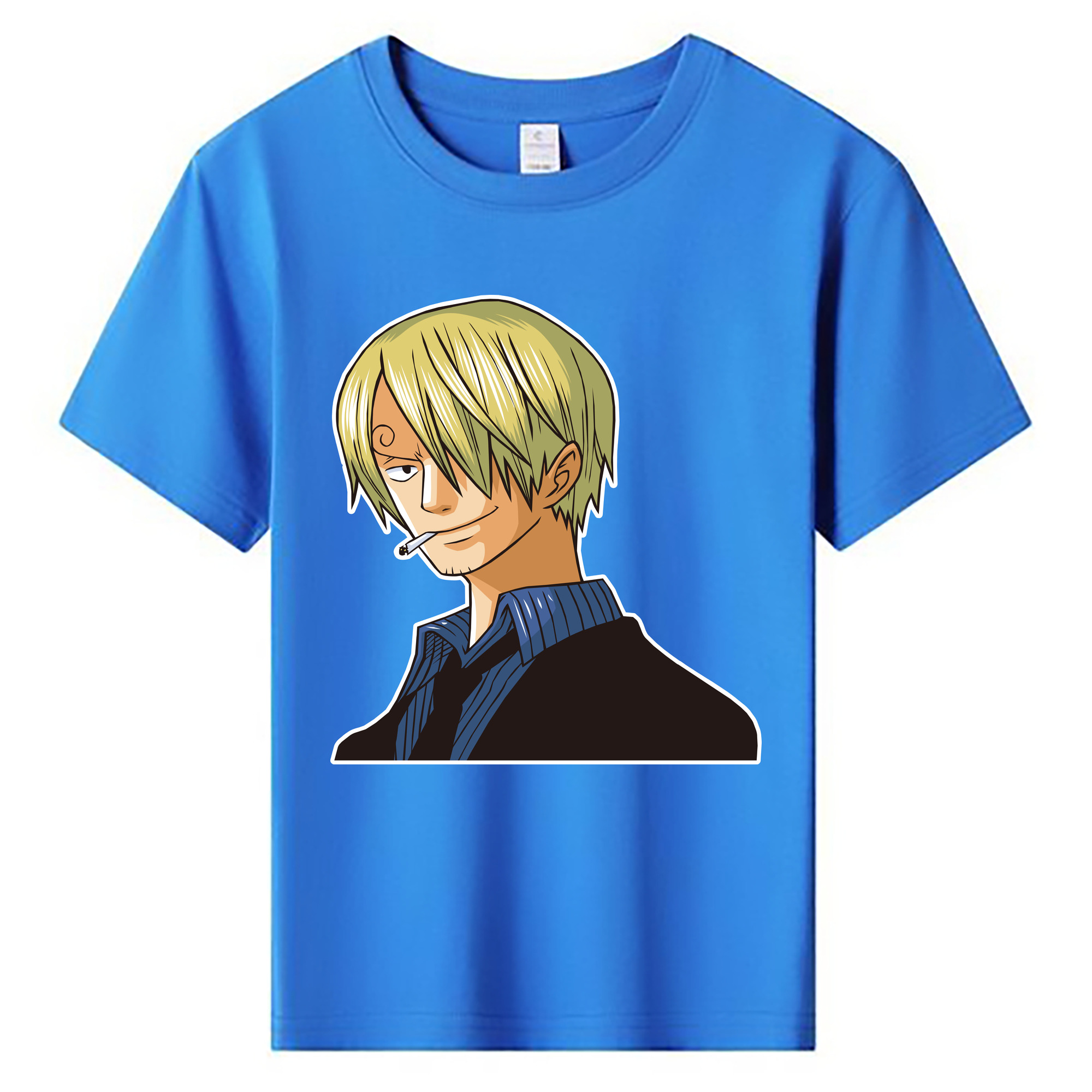 （画像用） ワンピース サンジ ONE PIECE Sanji 綿100％キッズTシャツ（フロントプリント）